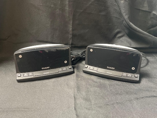 PAIR OF SHARP DIGITAL ALARMS CLOCKS with nightlight