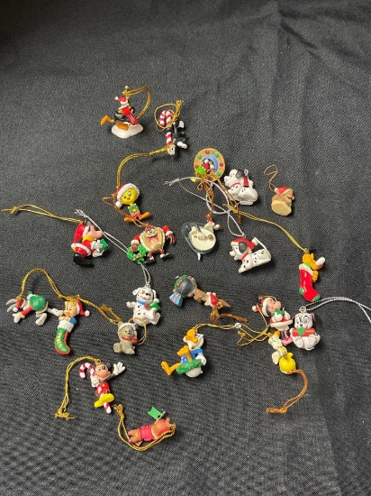 VINTAGE MINI CHARACTER TREE ORNAMENTS, DISNEY, CHRISTMAS