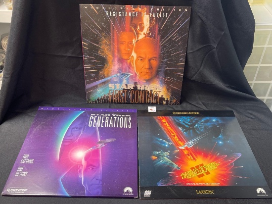 (3) Star Trek Laser Discs: First Contact, Generations, The Undiscovered Country