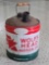 AWESOME VINTAGE WOLF'S HEAD MOTOR OIL, FIVE GALLON CAN