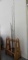 Wooden fishing rod and reel rack with 4 rods