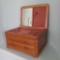 Vintage Wooden Jewelry Box with (2) Drawers
