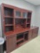 LARGE OFFICE COMPUTER DESK HUTCH AND LATERAL FILE CABINET