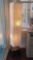 Mainstays White Rice Paper Floor Lamp with Dark Wood Base
