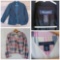 (4) Ladies' Blazers and Cover-ups including Tommy Hilfiger Plaid Pink & Blue