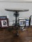 Ornate Iron Base Accent Table