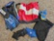 Scuba diving gear to include flippers,Diver Down bag, dive weights