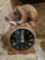 OK Casting Company 2002 Bear & Cub Mantle Burlwood-Look Clock