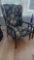 Wing Back Tapestry-style Smoking Chair