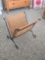 WICKER AND METAL SCROLL MAGAZINE RACK