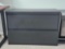 HON Flagship? Lateral File 2 Drawers Filing Cabinet, Charcoal Finish, metal