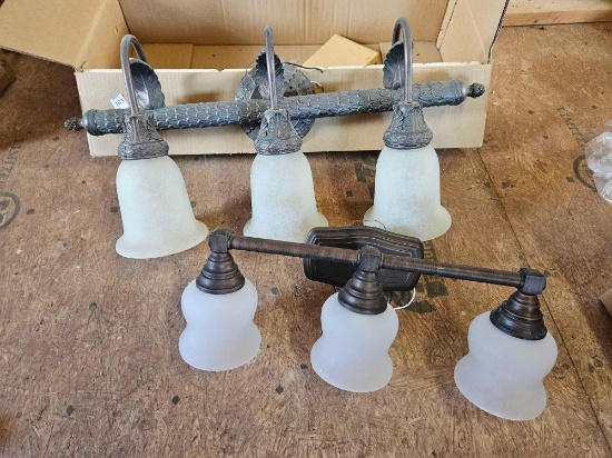 Two different Vanity Light Fixtures including vintage-style -Victorian
