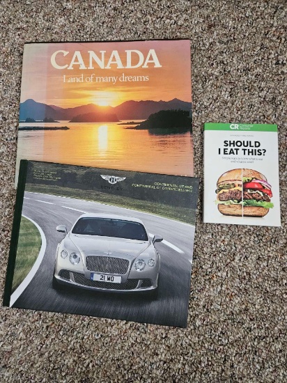 CANADA COFFEE TABLE BOOK and BENTLEY CATALOG BOOK