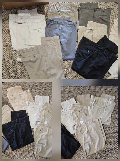 13 Pr, MENS SLACKS including Khaki, Linen, Dress, Golf, Casual