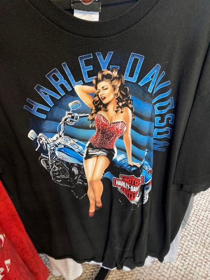7 Harley Davidson branded t shirts