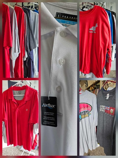 (13) MENS GOLF SHIRTS