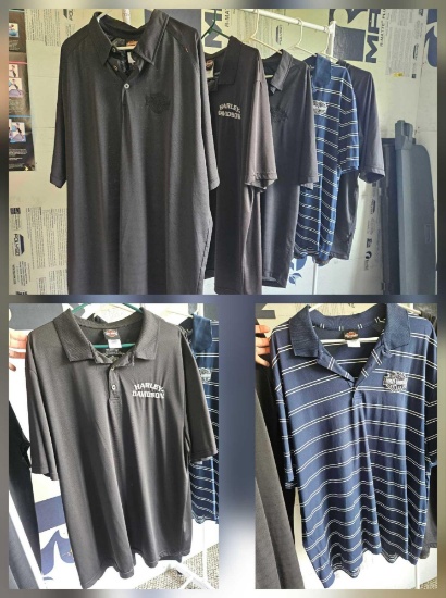 5 HARLEY DAVIDSON BRANDED SHIRTS