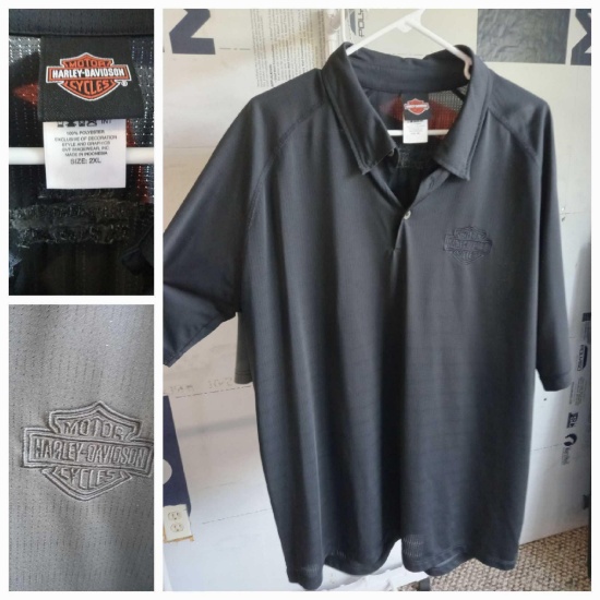 (3) Men's Harley Davidson Apparel 2XL Collared Shirts