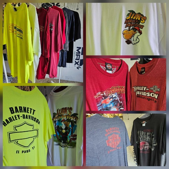 (8) HARLEY DAVIDSON BRANDED T SHIRTS