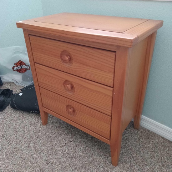 Alan Evans Alegria Sunset Finish 3 Drawer Bedside Table