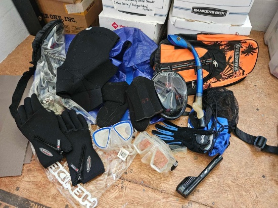 Scuba diving equipment face masks and more