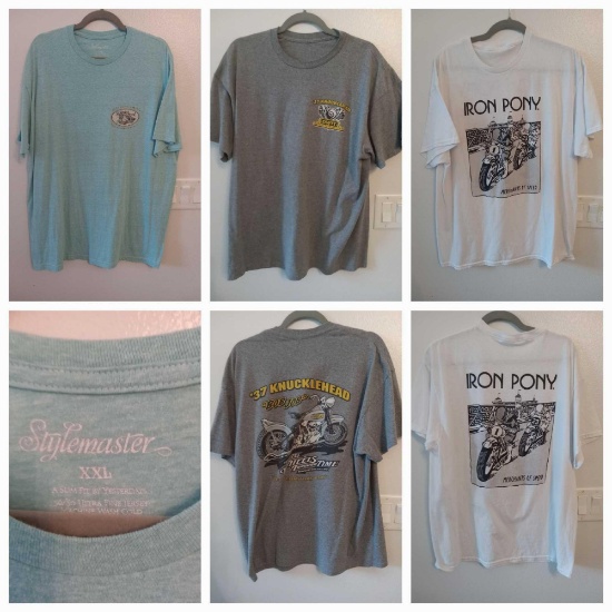 Lots of Men's Auto and Style T-shirts (XL-2XL) Harley Davidson and More