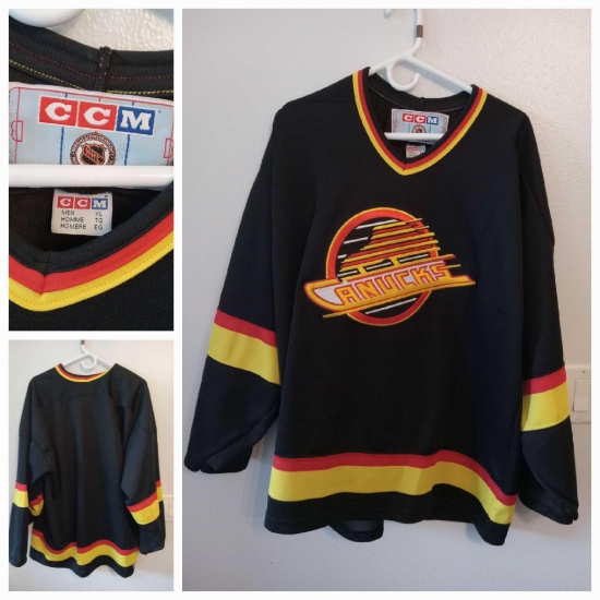 (2) Canadian Hockey Jerseys (1) New Vintage Nike Team Canada (1) Vancouver Canucks
