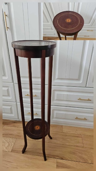 Antique Edwardian? Mahogany Inlaid Wood Fern Stand