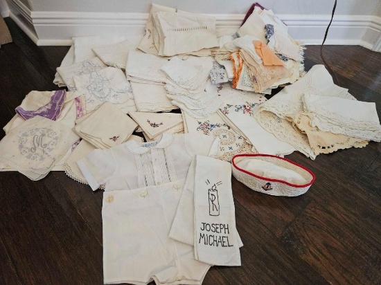 VINTAGE LINENS AND SWEET BABY BOY PCS.