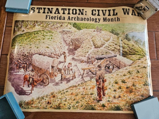 LAMINATED POSTER - DESTINATION CIVIL WAR, front and back