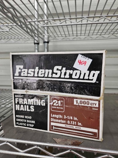 Box of Fasten Strong Bright Framing Nails