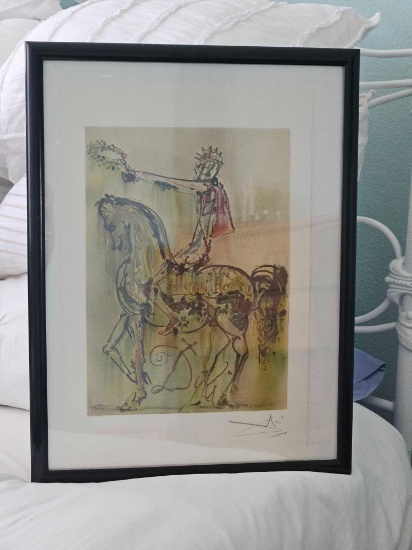lithograph of "The Horse of Spring" by Salvador Dali, Georges Israel Editeur Embossed Marking