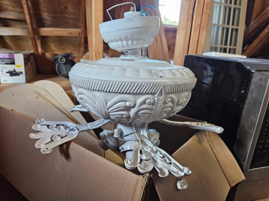 Ornate Harbor Breeze Ceiling Fan, Model BLG52WW5LK0D4