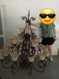 Giant Wrought Metal ornate Chandelier, Possibly Kichler Larissa