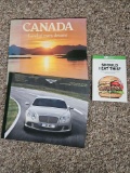 CANADA COFFEE TABLE BOOK and BENTLEY CATALOG BOOK