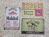 VINTAGE STYLE METAL GASOLINE GARAGE SIGNS including