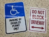 Reflective HANDICAP PARKING SIGN PLUS DO NOT BLOCK DRIVEWAY