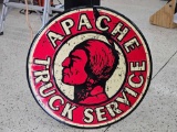 24 in. APACHE TRUCK SERVICE METAL SIGNAGE