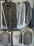 3 HARLEY DAVIDSON BRANDED LONG SLEEVE SHIRTS