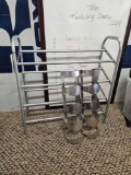 Metal shoe rack and wine bottle? wall hangers