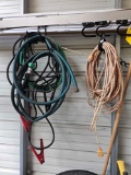 Extension cord, jumper cables, short hoses