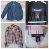 (4) Ladies' Blazers and Cover-ups including Tommy Hilfiger Plaid Pink & Blue