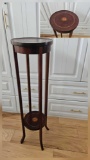 Antique Edwardian? Mahogany Inlaid Wood Fern Stand