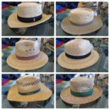 (6) Fun Straw Hats, Varying Brands and Styles