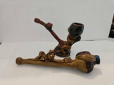 PAIR OF VINTAGE travel souvenir EROTIC SMOKING PIPES