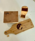 WOOD CUTTING BOARDS AND MATCH KEEPER