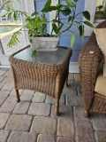(1 of 2) Classy Outdoor Wicker Patio Side Tables