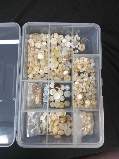 Lovely Collection of Mini Mother-of-Pearl and Shell Buttons, Vintage