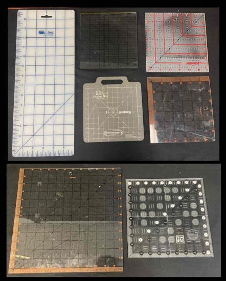 7 pcs QUILTER STENCIL Rulers and cut mats including Fiskers, Betty Gail, Sullivan's, Creative grids