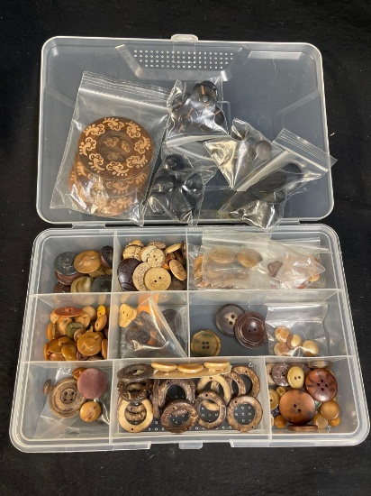 Varying Styles and Materials earth-tone Vintage Buttons